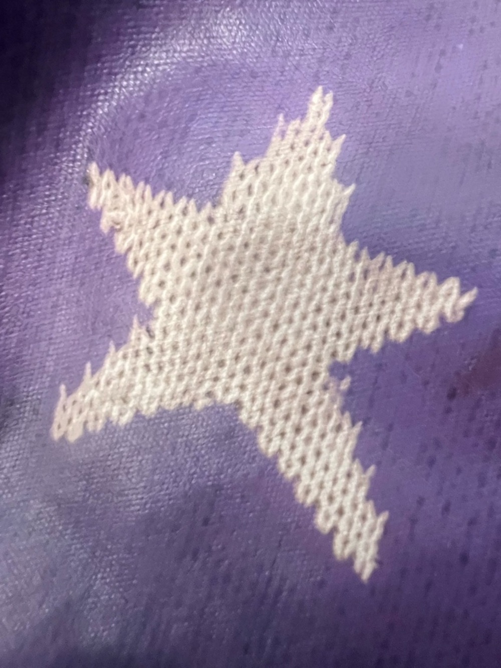 George Gina & Lucy ‘Big Star’ Purple Canvas Handbag - Bright Pink Star Applique - Picture 5 of 16